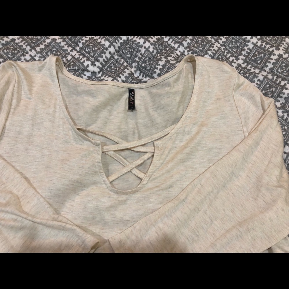 3/4 sleeve cream top